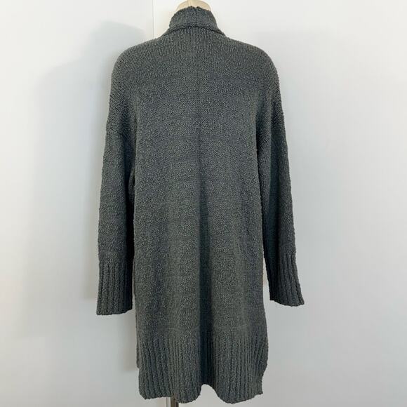 Barefoot Dreams Boucle Shadow Stripe Cardigan Sweater Dolphin Blue L/XL - Picture 6 of 10